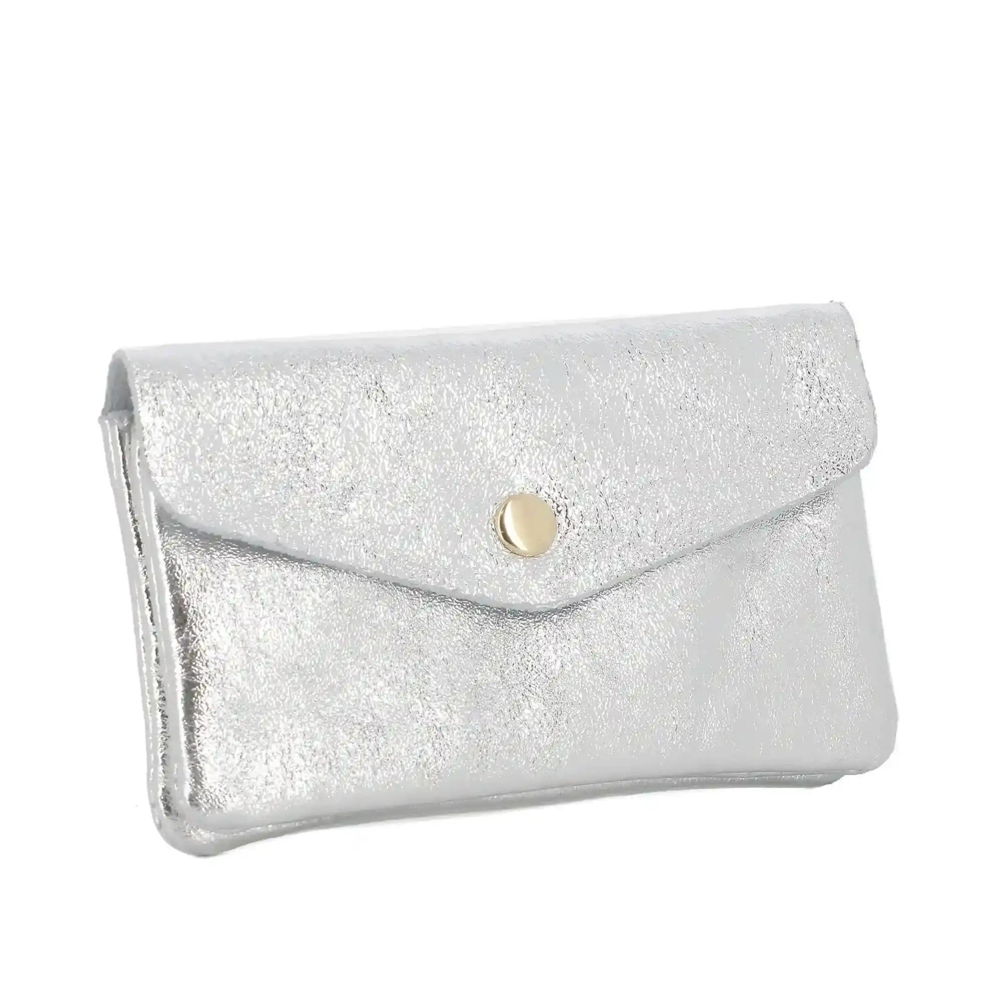 Portefeuille pochette passeport cuir isiré Argent other image 2