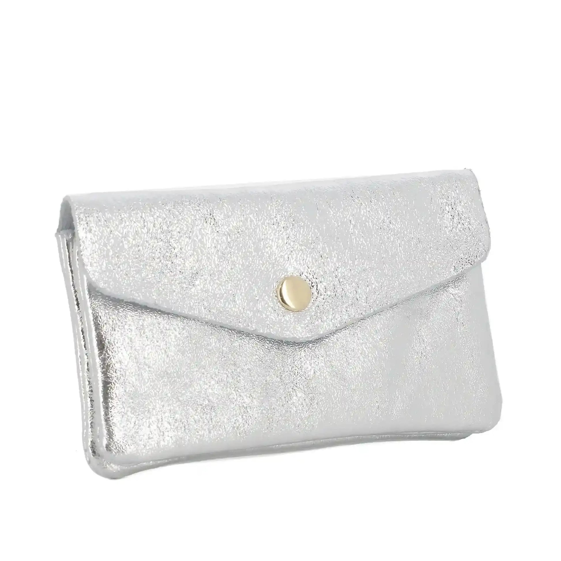 Portefeuille pochette passeport cuir isiré Argent other image 2