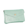 Vue 1 du Porte-monnaie cartes femme cuir irisé 051 Vert Clair par Made in Italy.