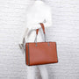 Sac cabas femme simili cuir camel - vue 2 | Crocochic