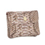 Vue 1 du Porte-connaie cartes court cuir python 041S Rose par Made in Italy.