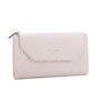 Gallantry Portefeuille longue tri-pli pu cuir matelassé beige