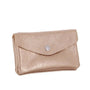 Portefeuille pochette passeport cuir irisé Or Rose - Crocochic