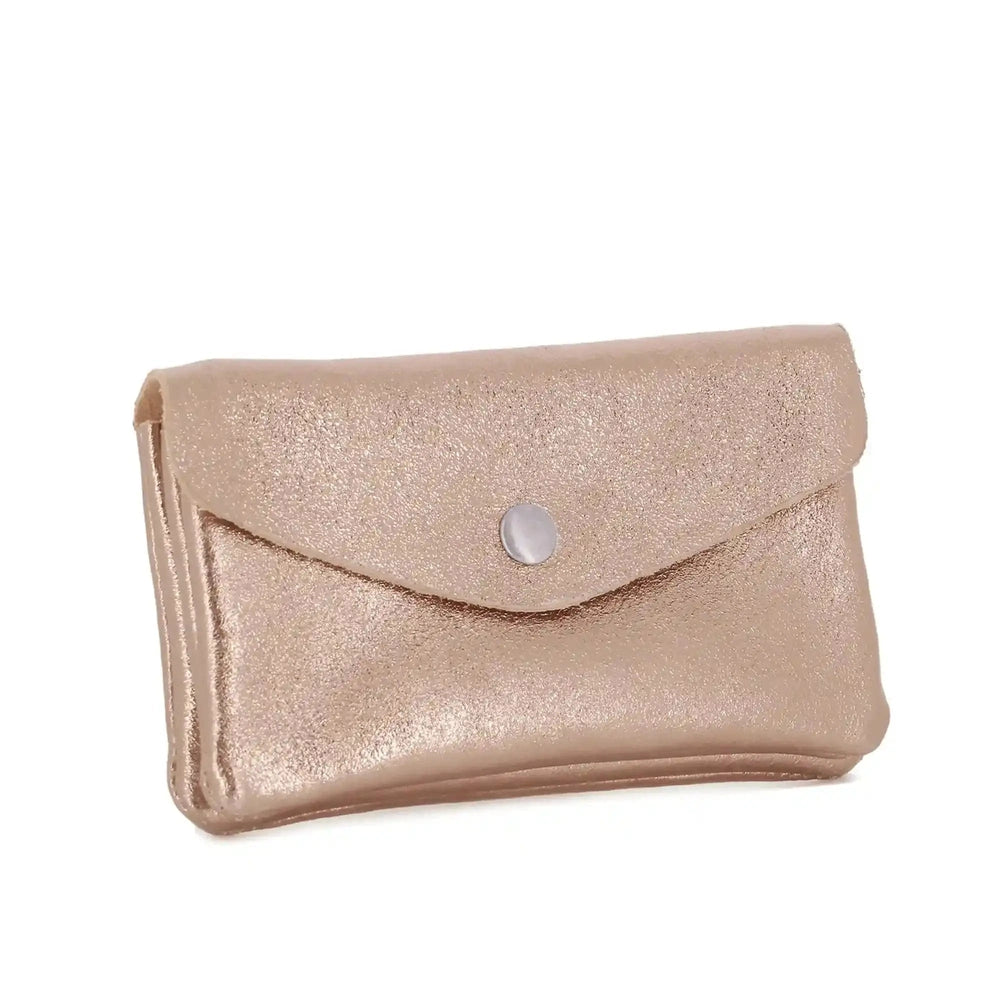 Portefeuille pochette passeport cuir isiré Or Rose other image 2