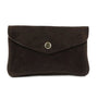 Vue 1 du Grand portefeuille cuir suède compatible passeport Chocolat par Made in Italy.