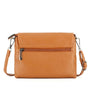 Vue 2 du Mini sac bandoulière femme souple Camel en cuir synthétique par Flora & co.