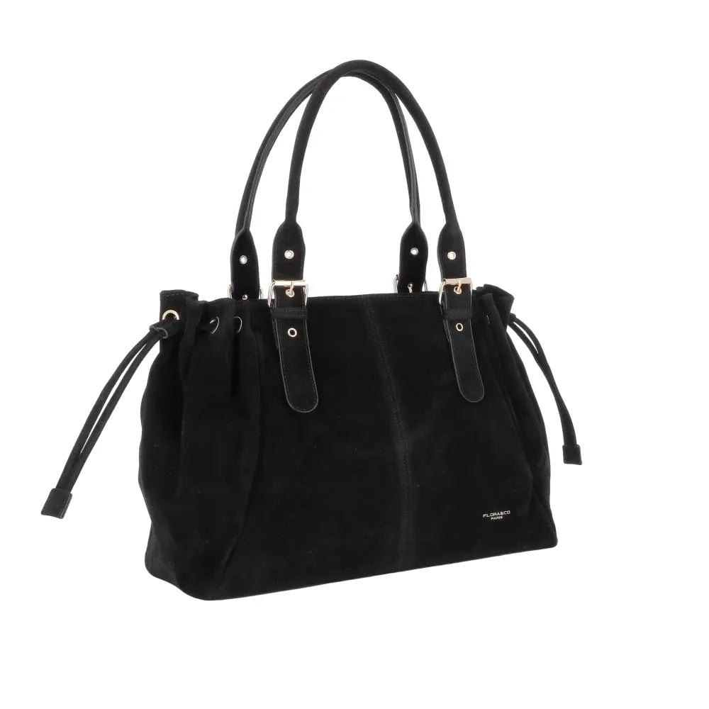 Sac Cabas Bowling Lacet Suédé Noir other image 2