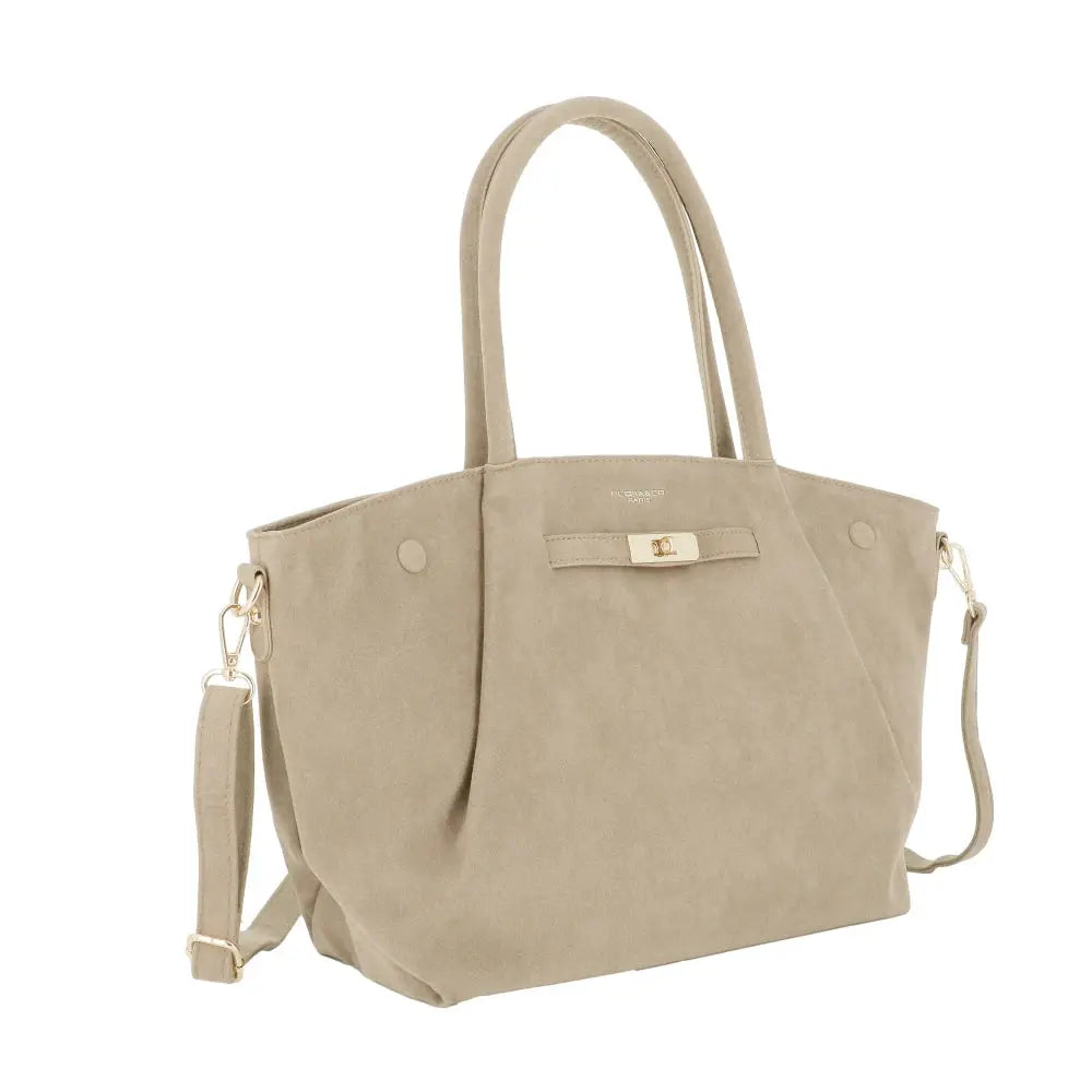 Sac à main bandoulière suédé Beige