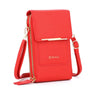 Vue 1 du Pochette bandoulière femme smartphone rouge en cuir synthétique par Gallantry.