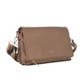Sac bandoulière large multipoches Marron Métal Flora & co