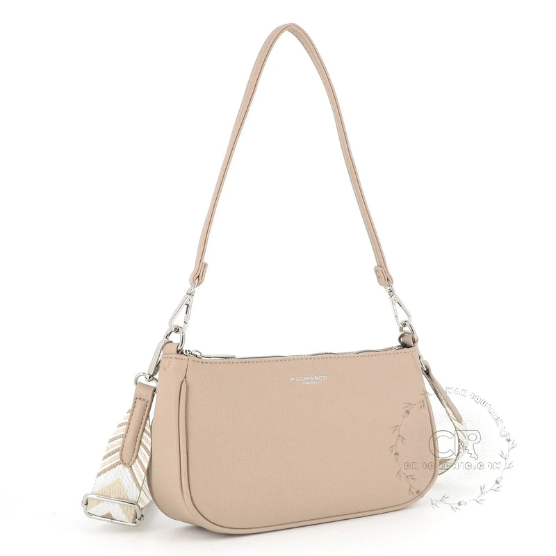 Flora & co Sac baguette avec bandoulière Beige