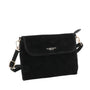 Vue 1 du Petit sac bandoulière daim femme Noir en cuir synthetique par Flora & co.