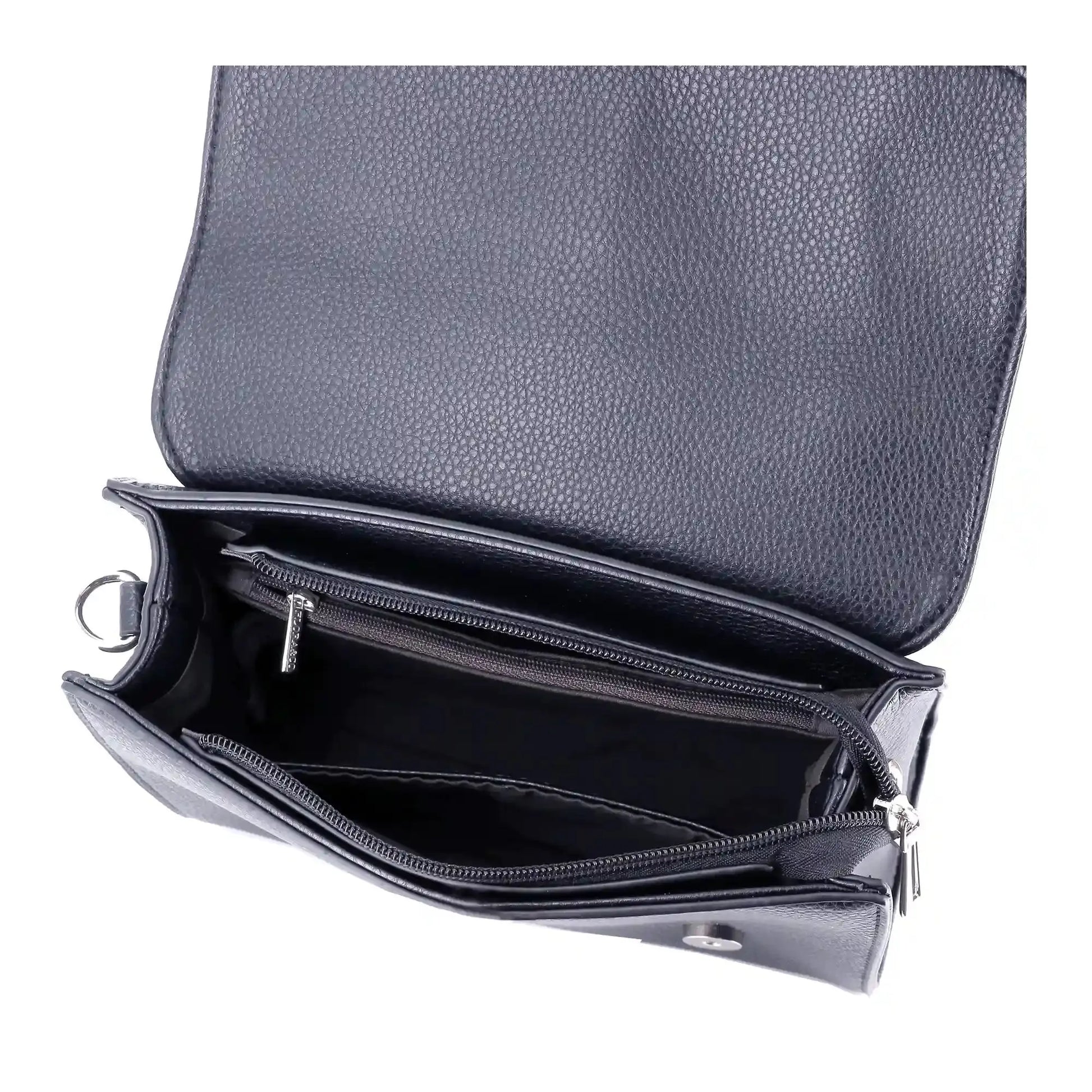 Flora & co Sac cartable bandoulière femme broderie bleu