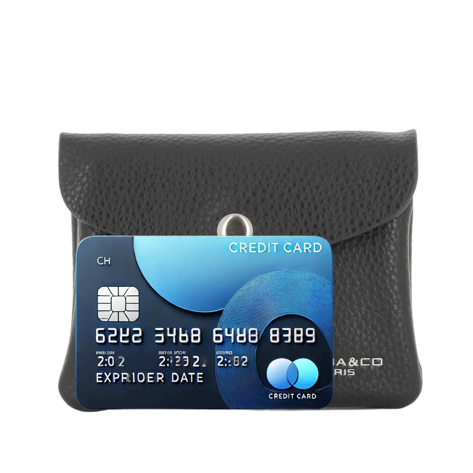 Flora & co Porte-monnaie cartes femme magnétique noir