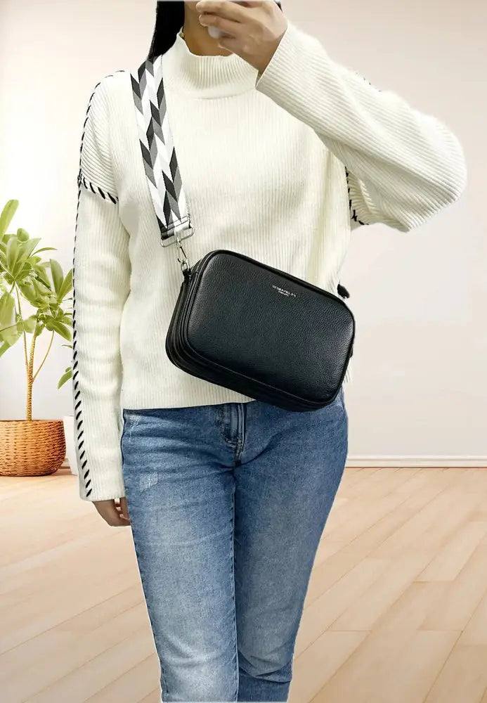 Flora & co Sac bandoulières femme multipoches noir