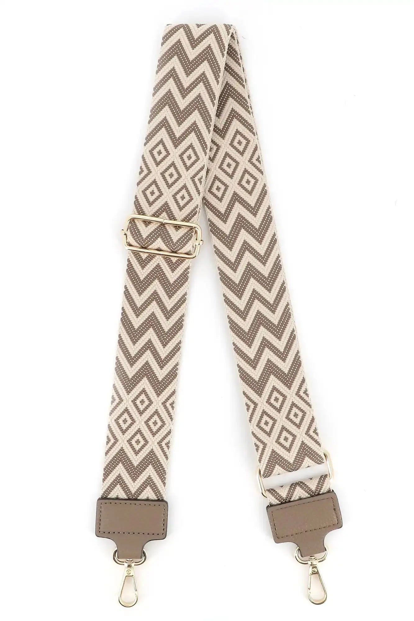 Flora & co Sac banane femme brodée pu cuir grainé taupe