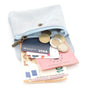 Made in Italy Porte-monnaie femme cuir daim irisé 044 bleu clair