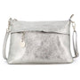 Vue princ. du Pochette bandoulière cuir irisé lanière Argent par Made in Italy.