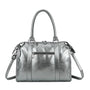 Grand sac à main bowling irisé gris argent - Crocochic
