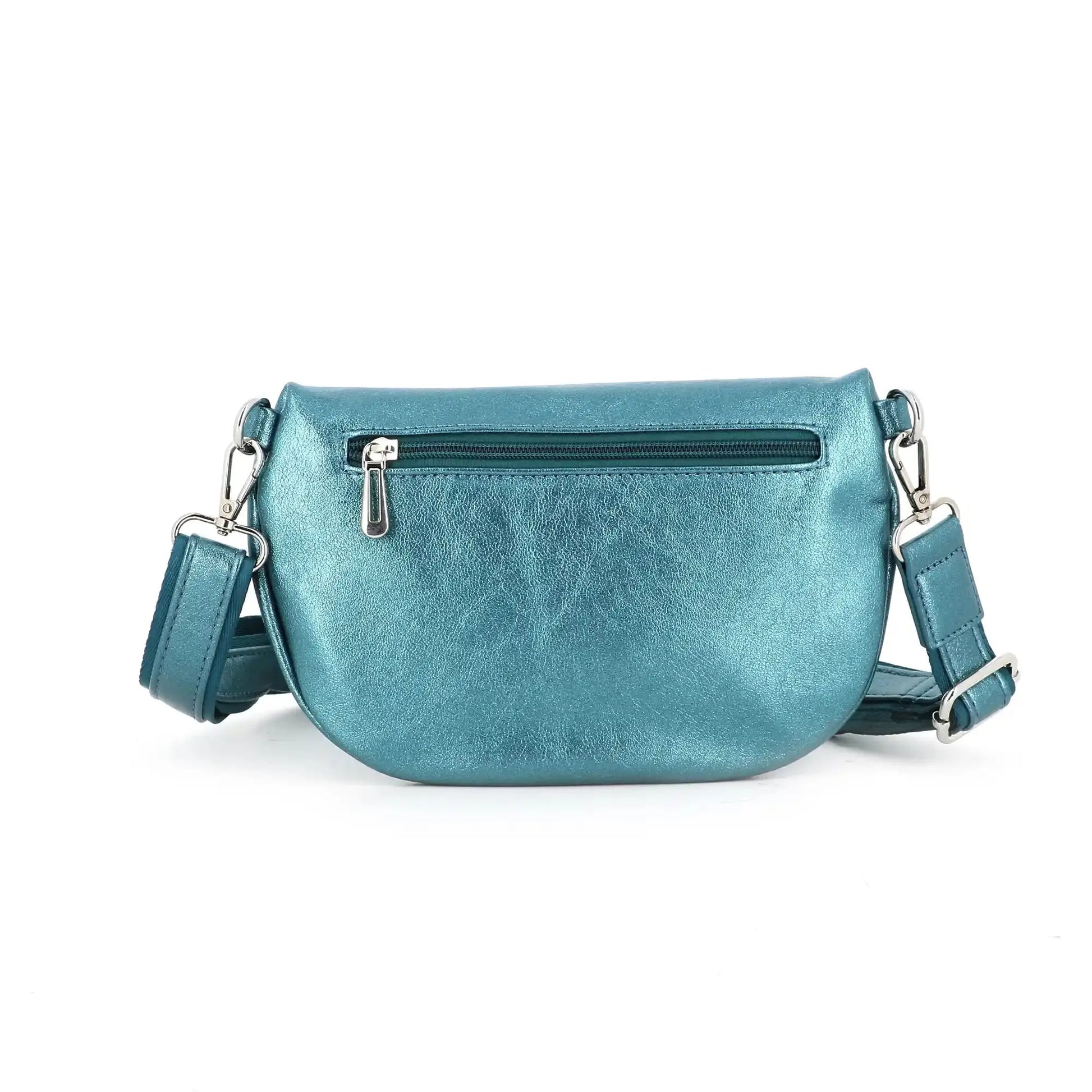 Flora & co Sac banane bandoulière femme irisé bleu canard