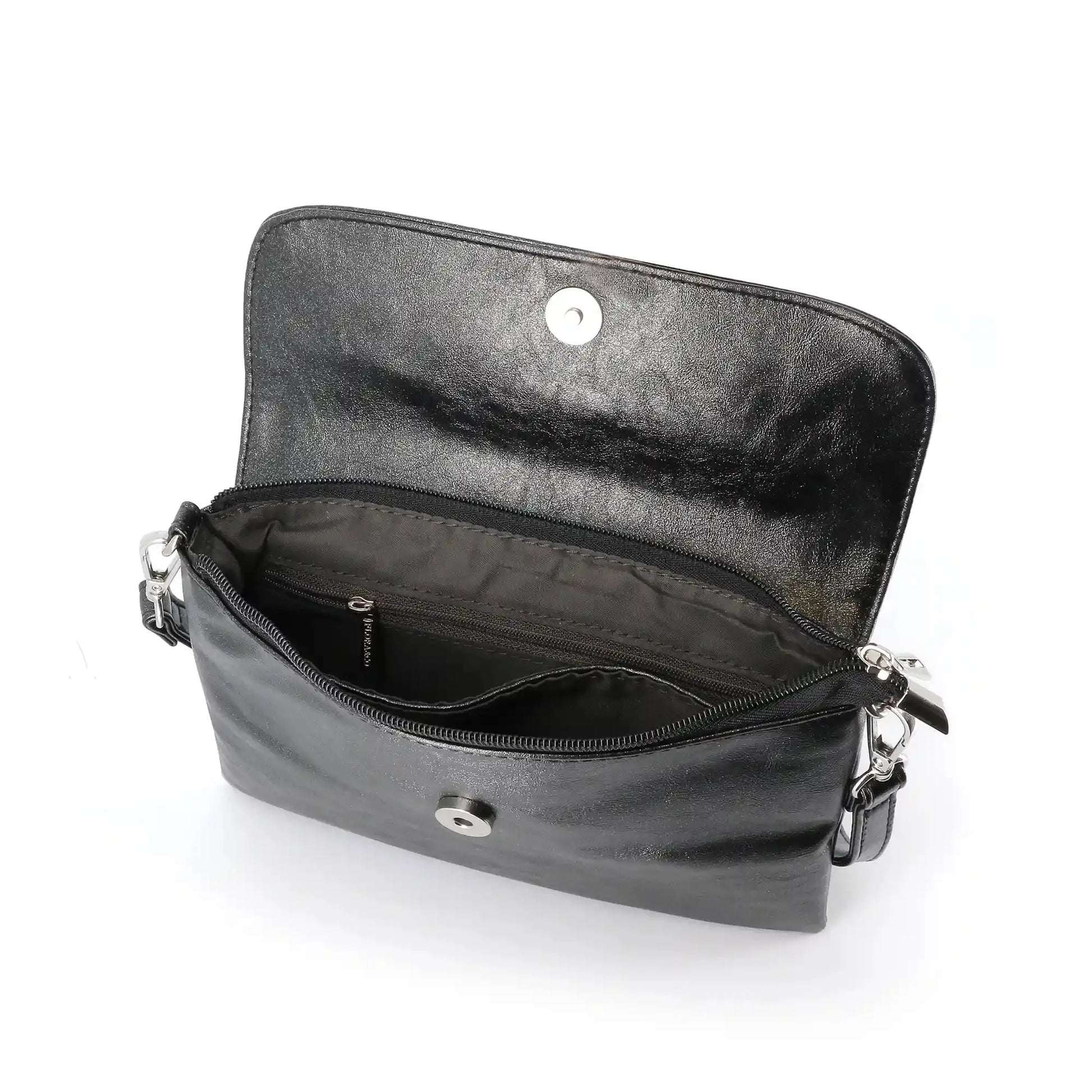 Flora & co Sac bandoulière pochette femme irisé noir