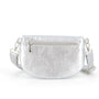 Flora & co Sac banane bandoulière femme irisé argent