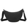 Gallantry Sac bandoulière demi-lune canvas femme noir
