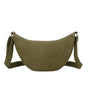 Gallantry Sac bandoulière demi-lune canvas femme vert