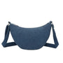 Gallantry Sac bandoulière demi-lune canvas femme bleu