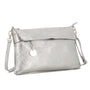 Vue 1 du Pochette bandoulière cuir irisé lanière Argent par Made in Italy.