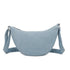 Gallantry Sac bandoulière demi-lune canvas femme bleu clair