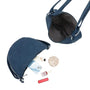 Gallantry Sac bandoulière demi-lune canvas femme bleu