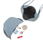 Gallantry Sac bandoulière demi-lune canvas femme bleu clair