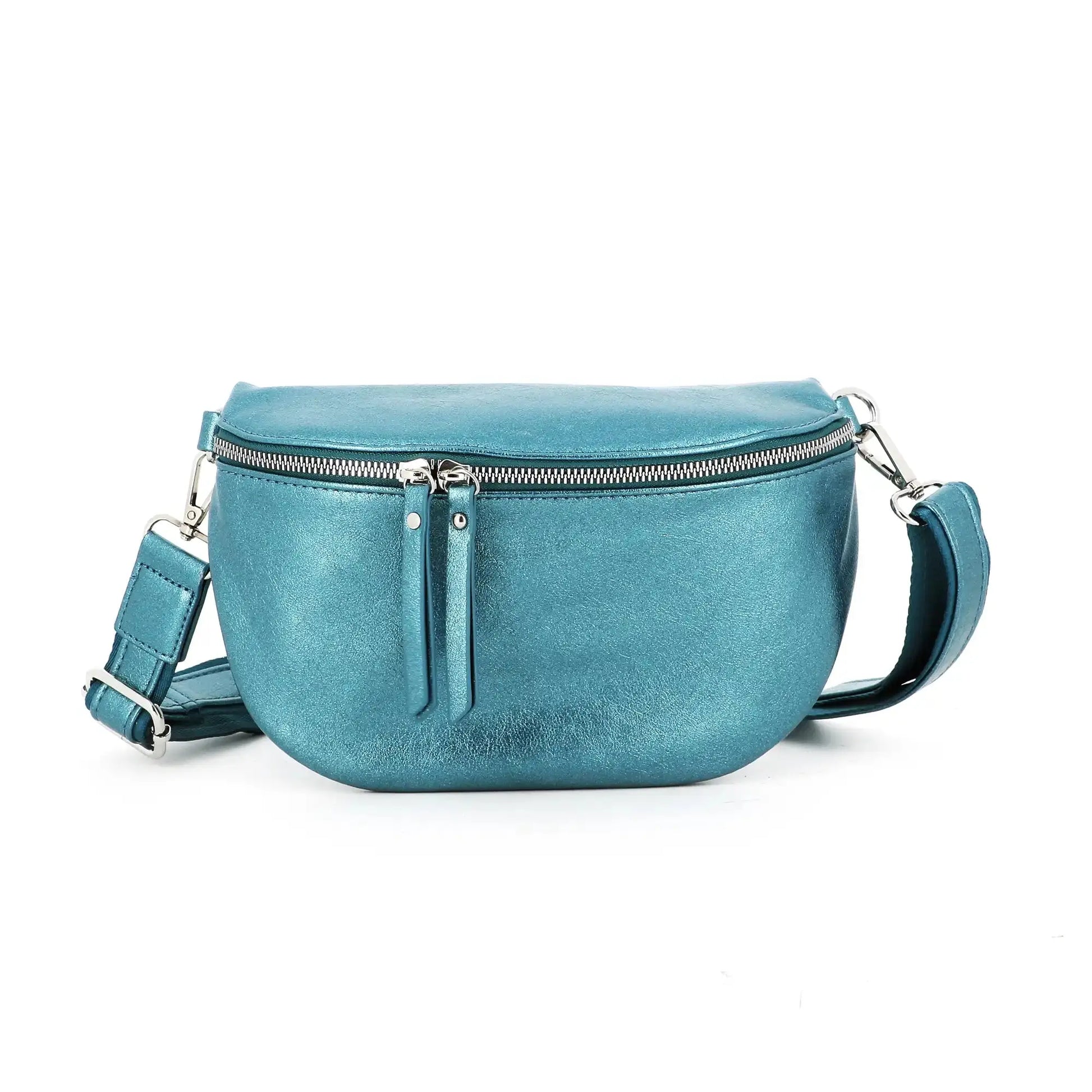 Flora & co Sac banane bandoulière femme irisé bleu canard