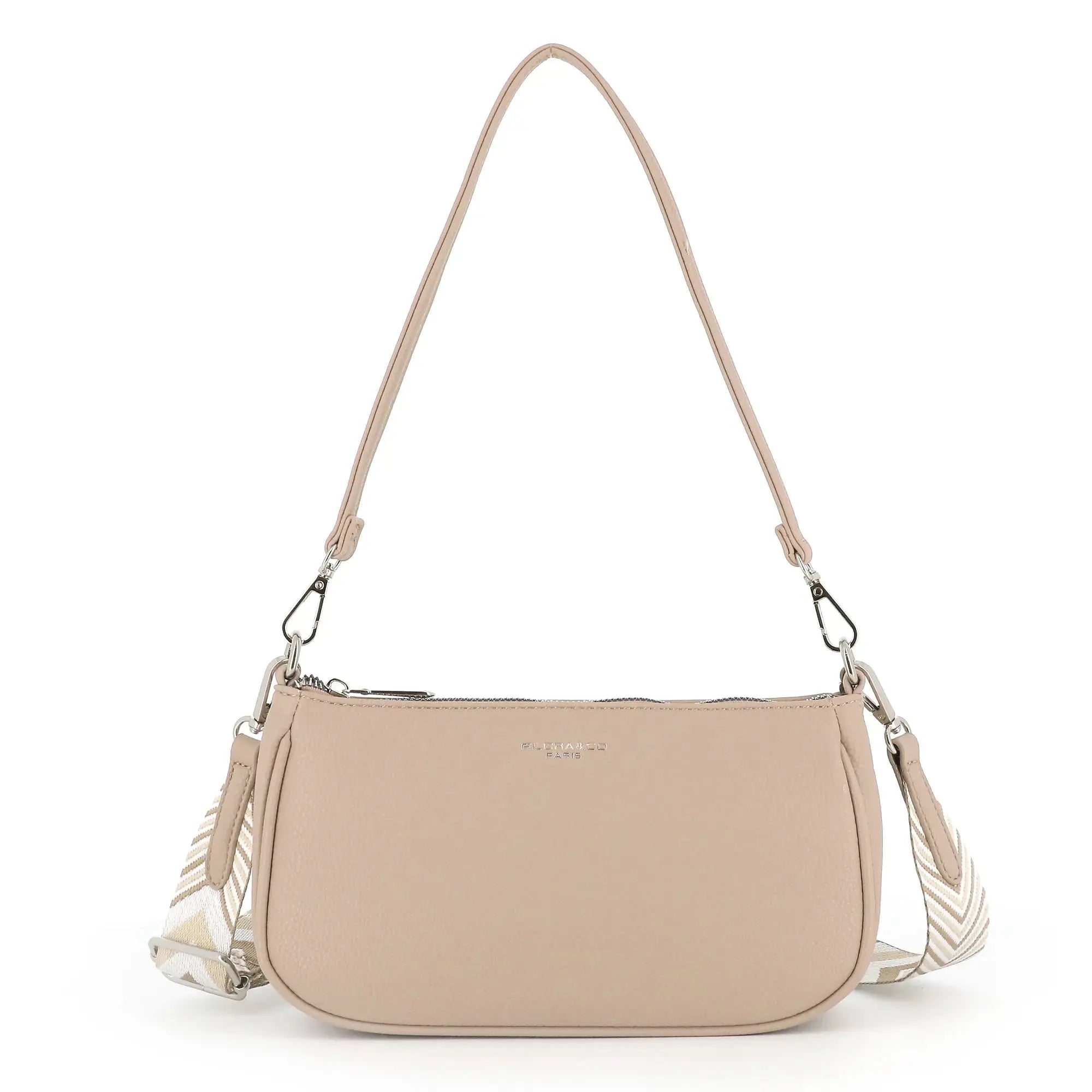 Sac baguette avec bandoulière Beige Flora & co