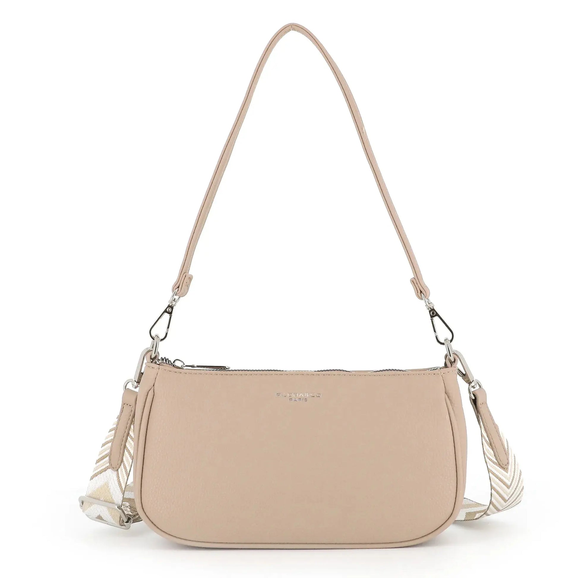 Sac baguette avec bandoulière Beige Flora & co