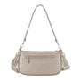 Sac baguette avec bandoulière Taupe Métal Flora & co