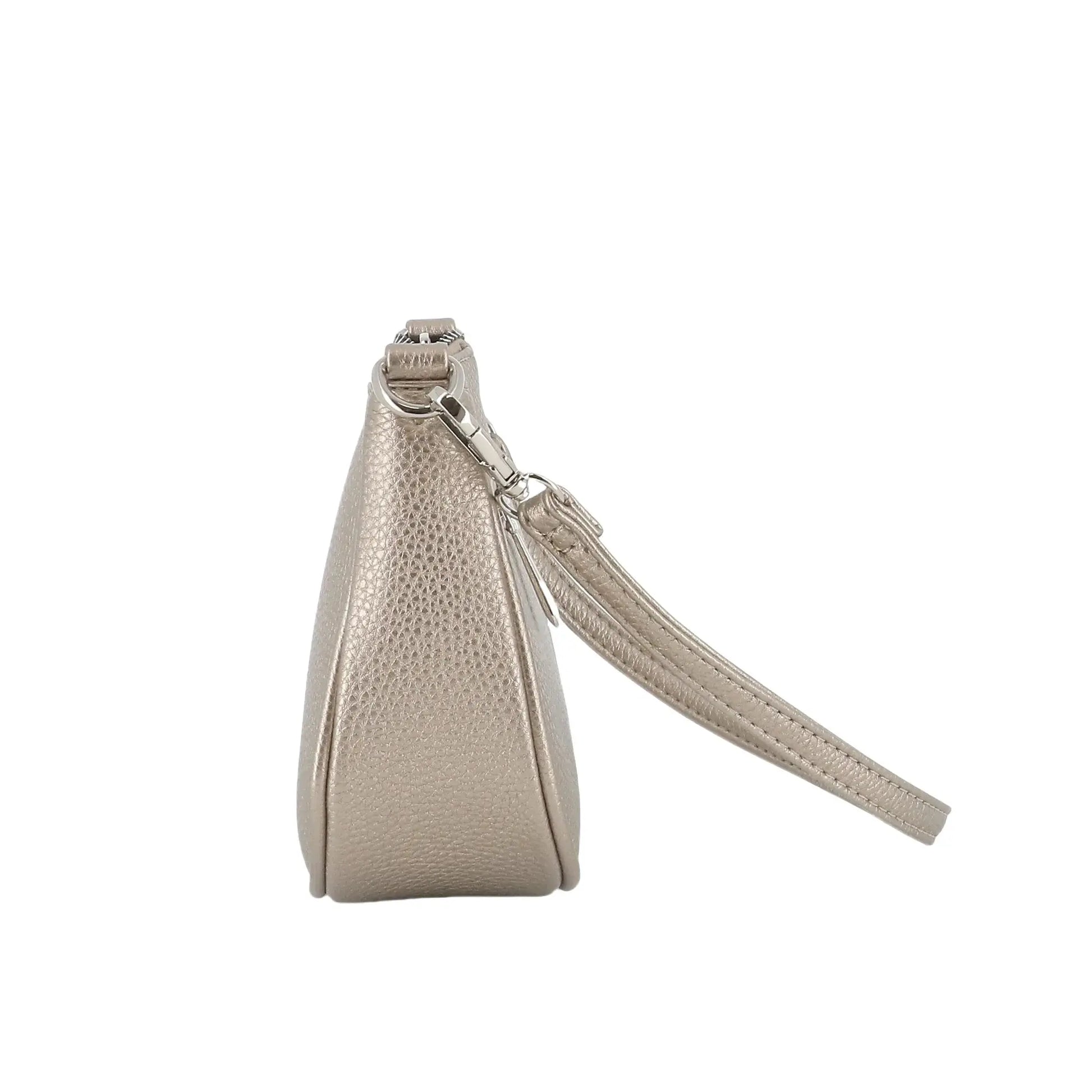 Sac baguette avec bandoulière Taupe Métal Flora & co
