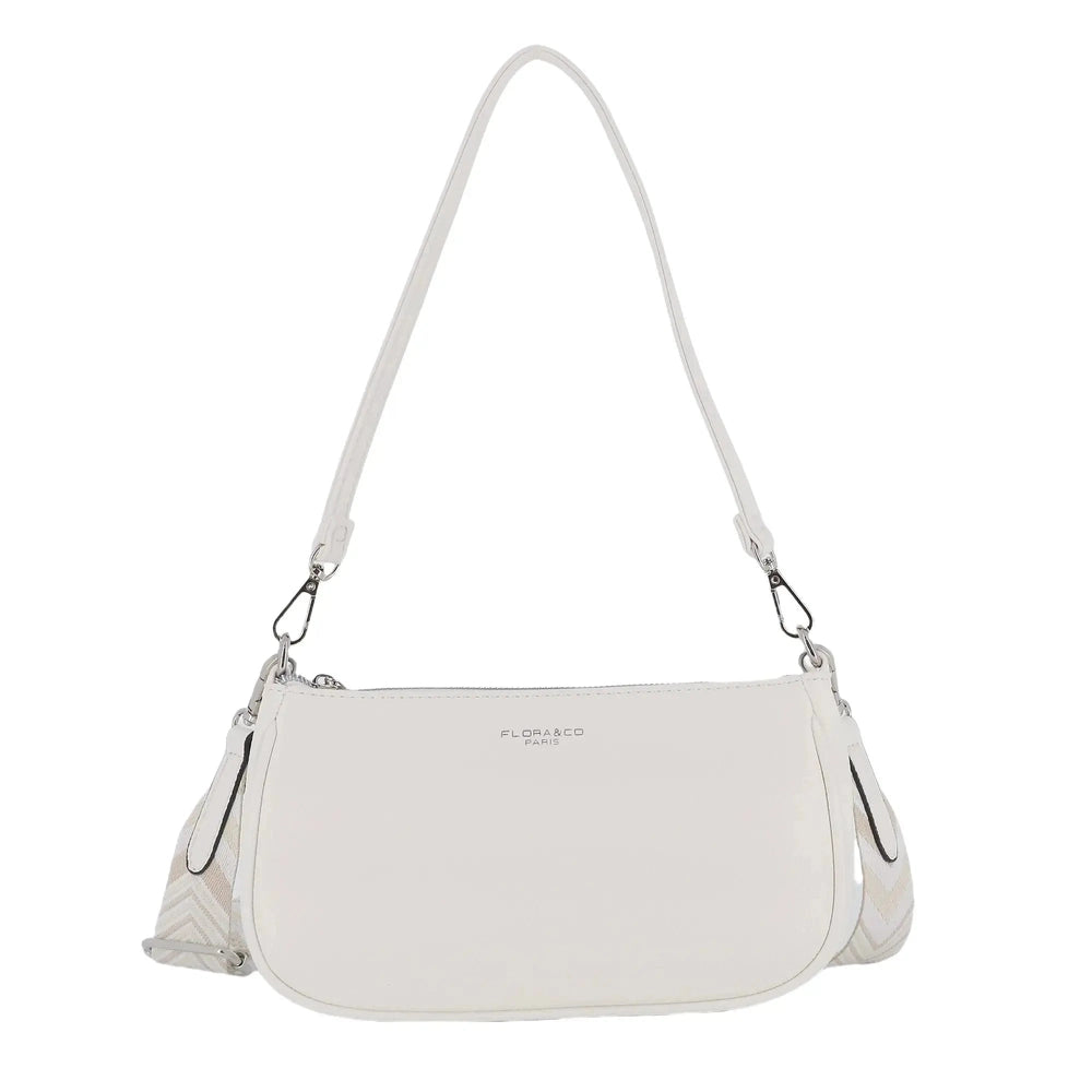 Sac baguette avec bandoulière Blanc Flora & co