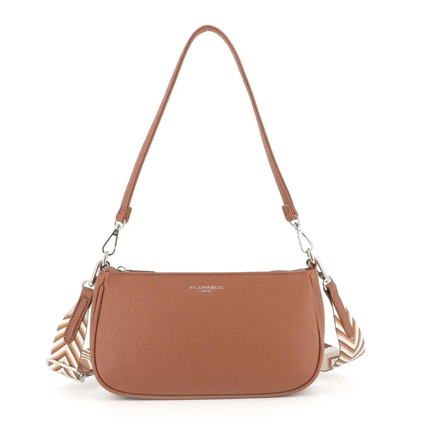 Camel Baguette Bag with Shoulder Strap