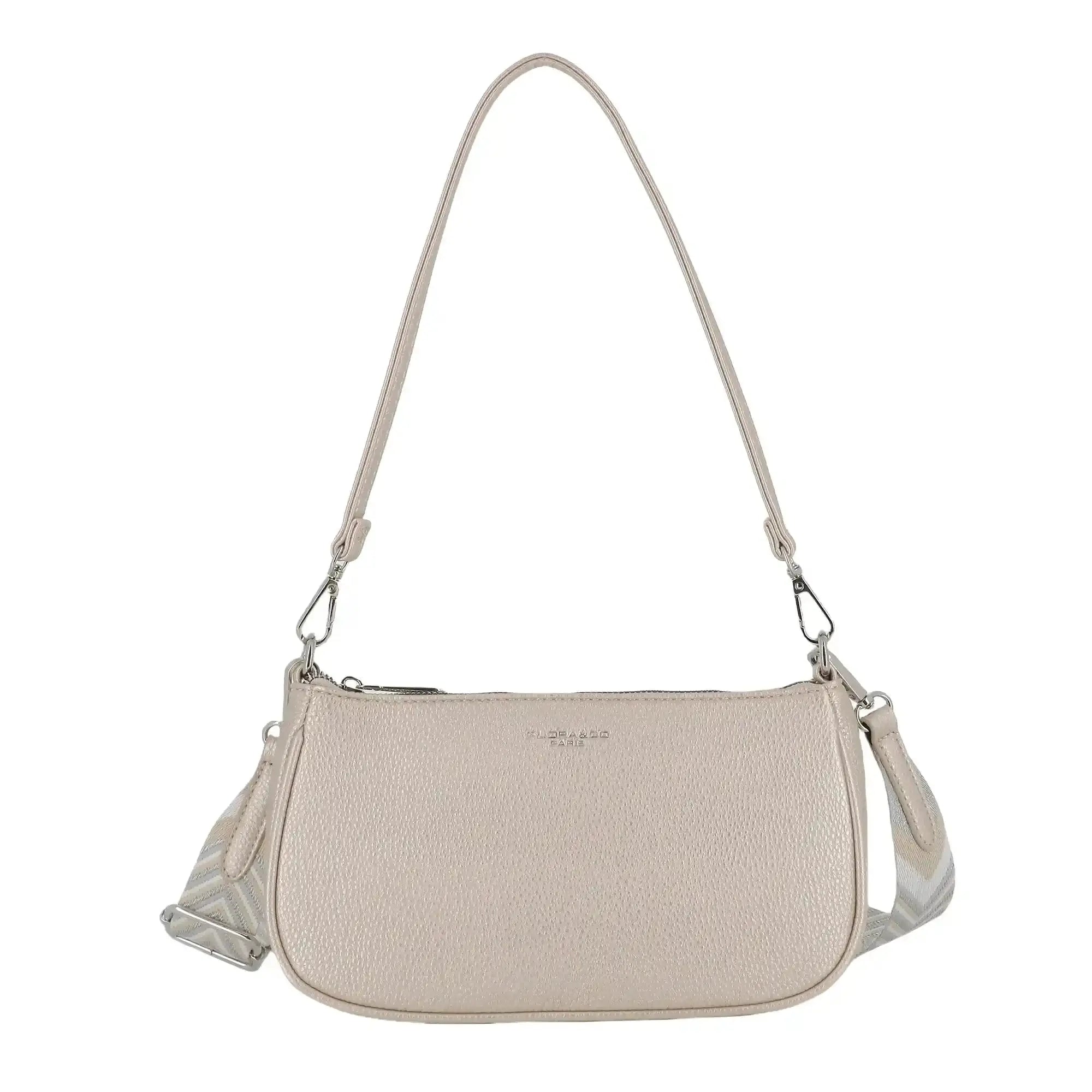 Sac baguette avec bandoulière Ivoire Flora & co