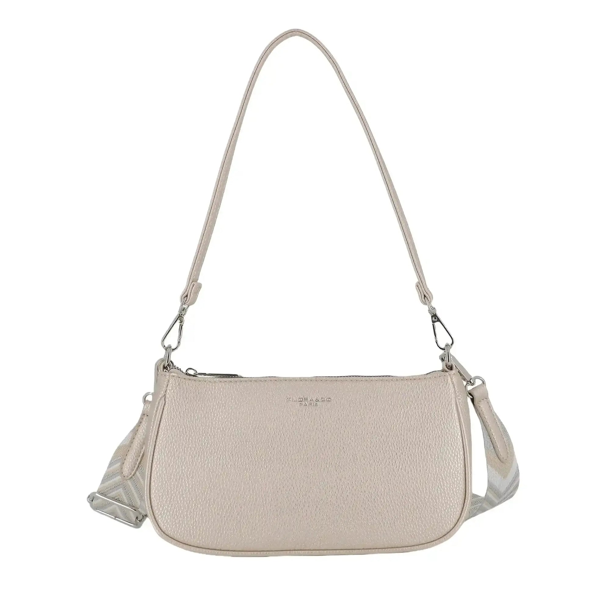 Sac baguette avec bandoulière Ivoire Flora & co