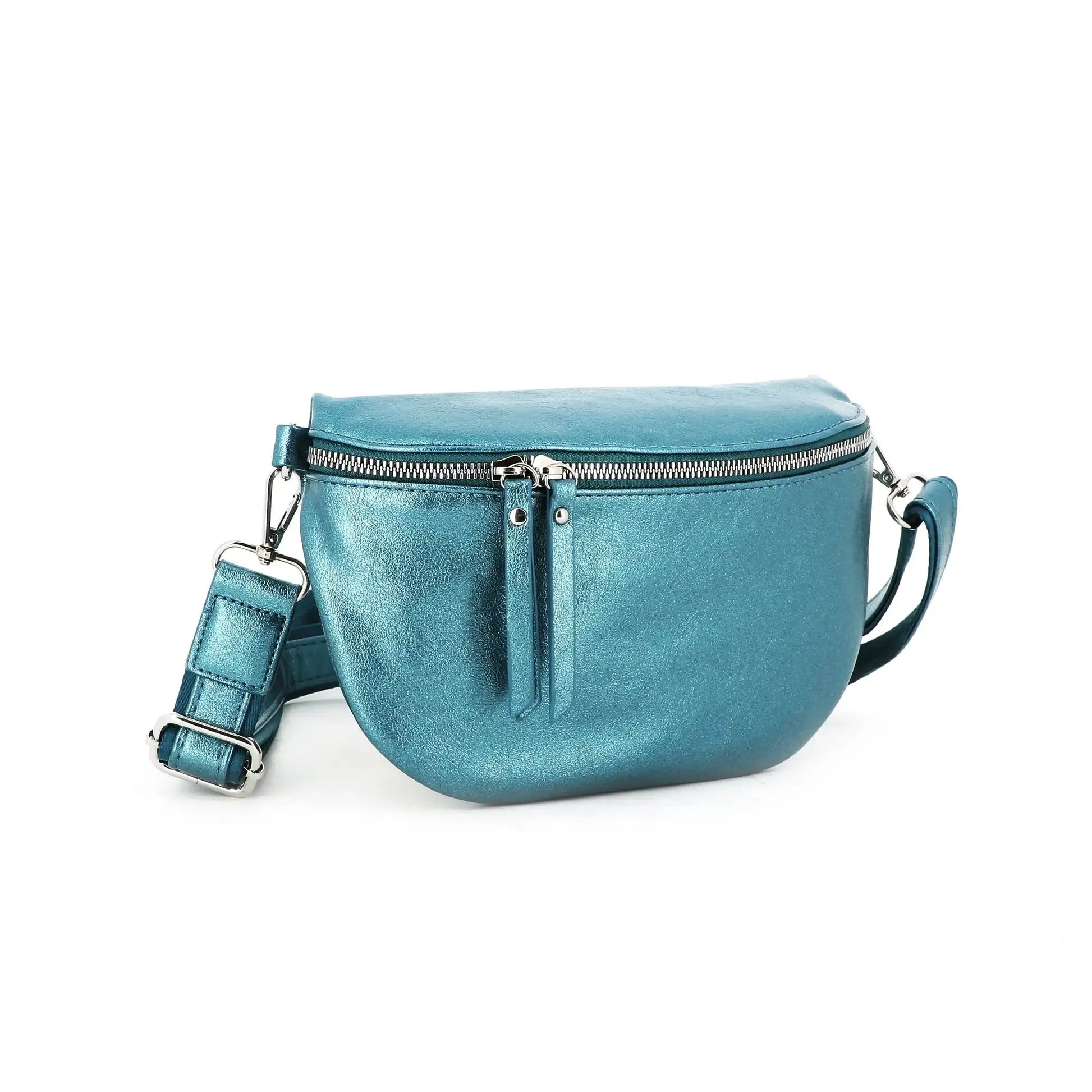 Flora & co Sac banane bandoulière femme irisé bleu canard
