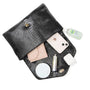 Made in Italy Sac bandoulière chaîne cuir femme croco noir