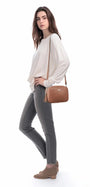 Flora & co Sac caméra bandoulière femme léger camel