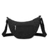 Gallantry Sac bandoulière demi-lune canvas femme noir