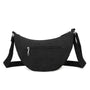 Gallantry Sac bandoulière demi-lune canvas femme noir