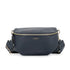 Flora & co Sac banane femme brodée pu cuir grainé bleu