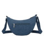 Gallantry Sac bandoulière demi-lune canvas femme bleu