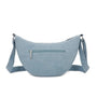 Gallantry Sac bandoulière demi-lune canvas femme bleu clair